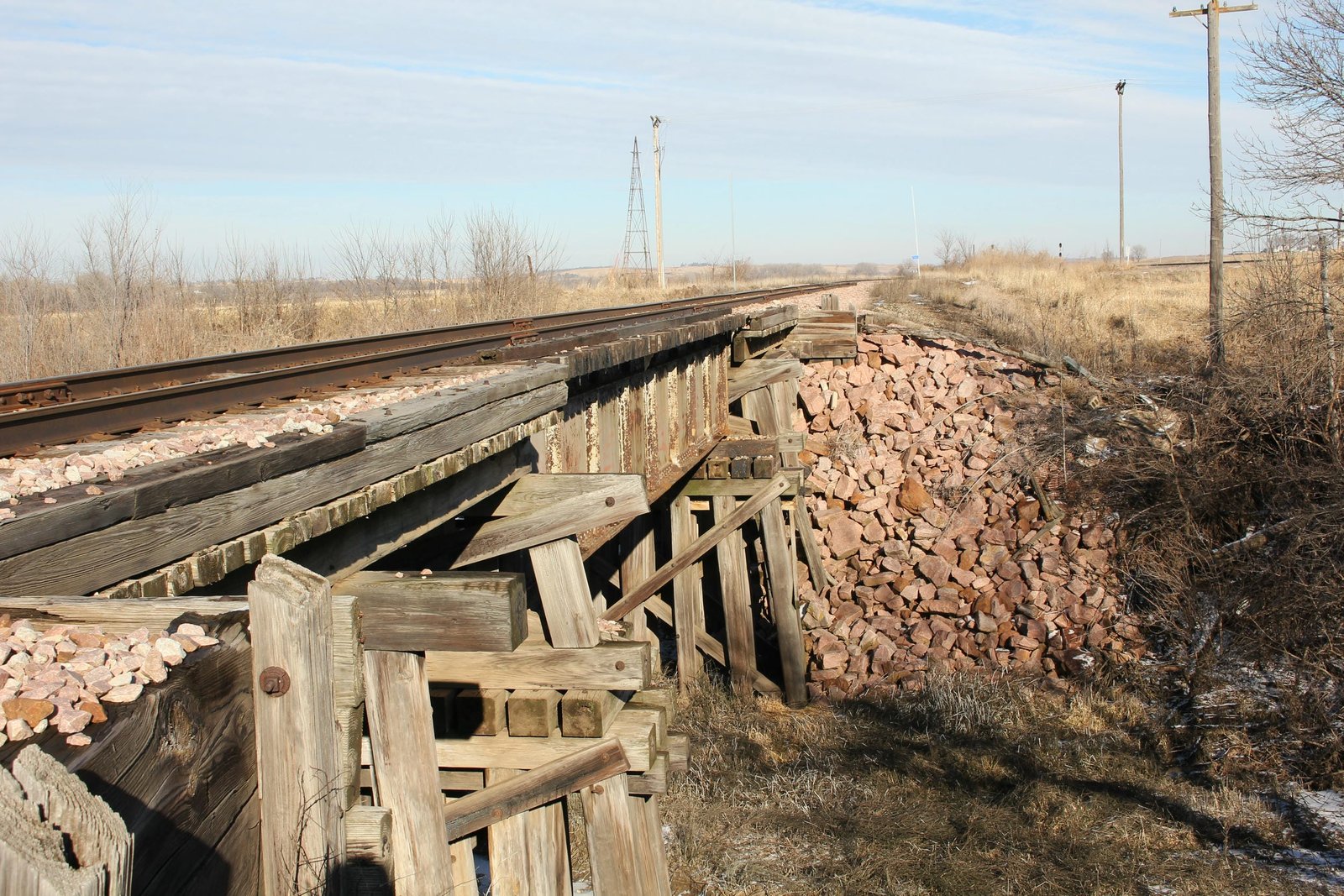 Looking east